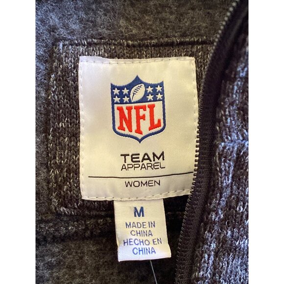 Carolina Panthers NFL Womens Full-Zip Heathered Gray Jacket M Polyester With Blu - Picture 3 of 6
